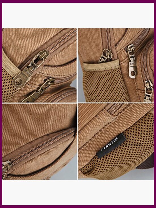 Canvas Sling Bag Crossbody Chest Pack for iPad Mini Shoulder Backpack main image 6